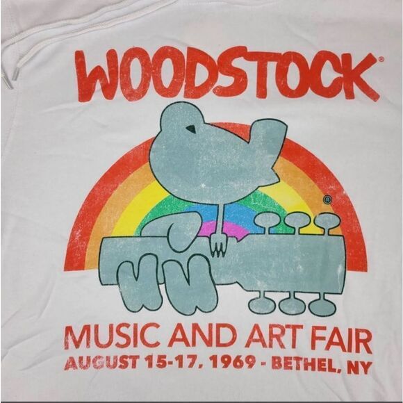 Woodstock Music And Art‎ Fair Graphic Pullover Hoodie Festival-NWT-Mens Large - Picture 3 of 6